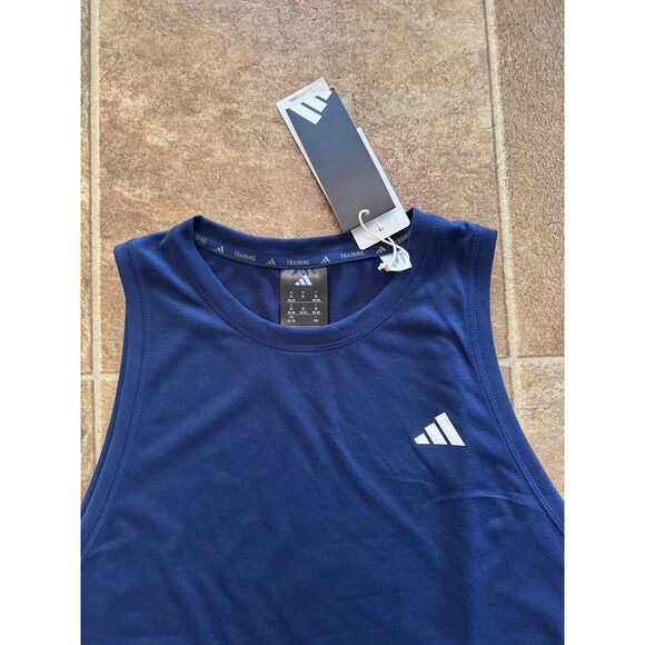 Adidas Essentials Boxy Workout Tank Top Dark Blue Size XL - Picture 5 of 9